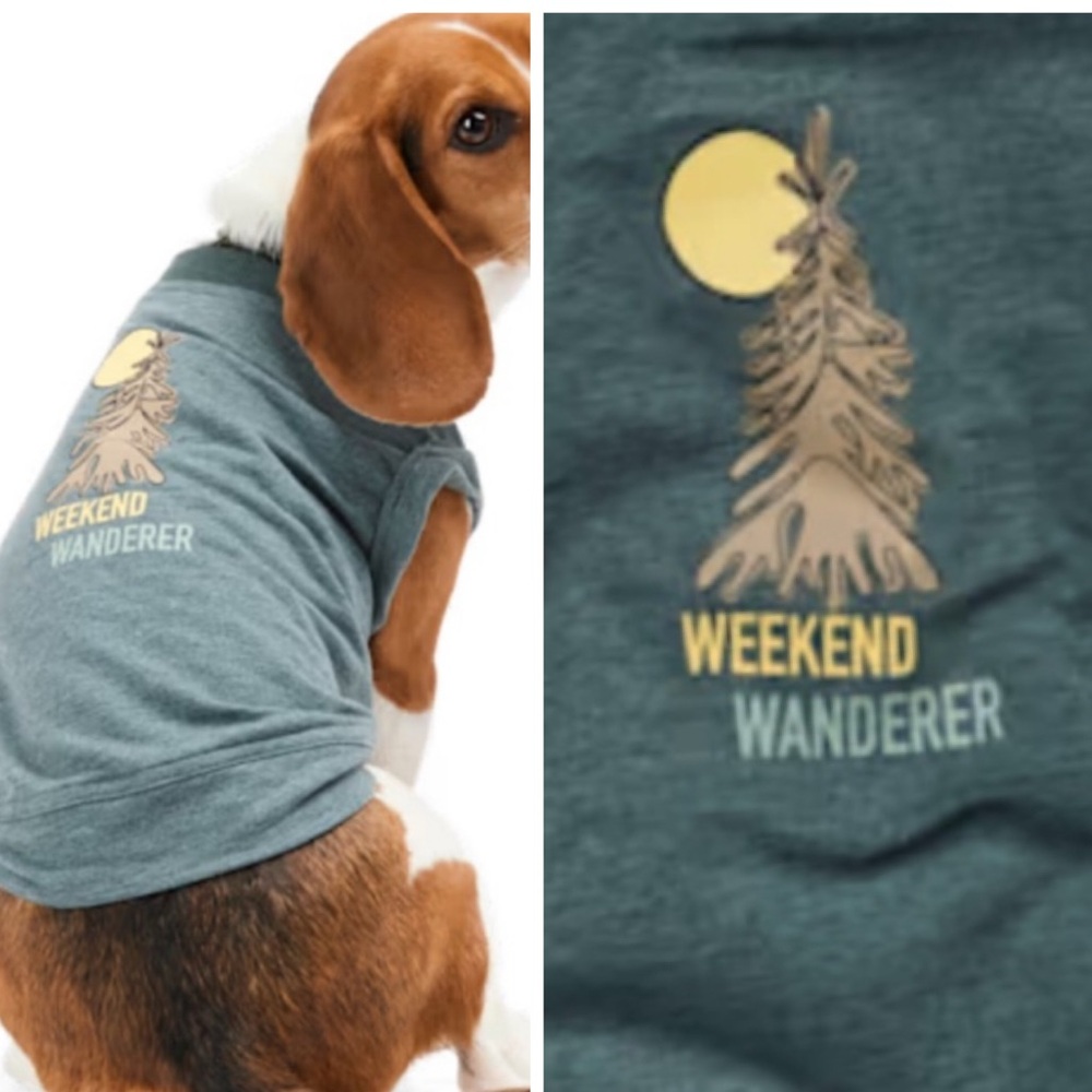 NEW Weekend Wanderer Dog tee shirt XS